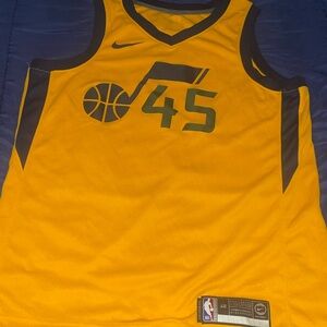 Nike Gold and Blue Swingman Jersey